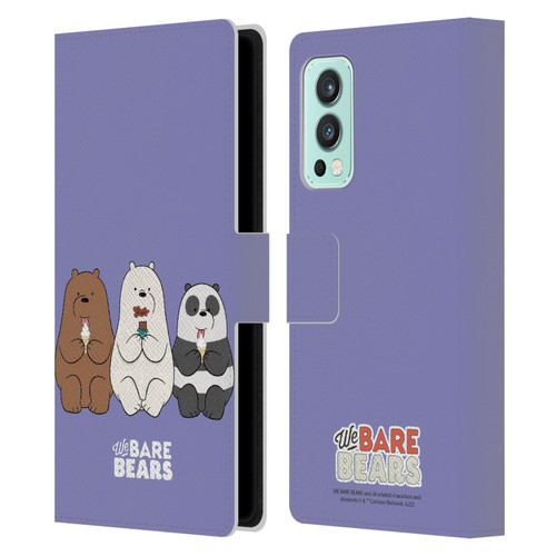 We Bare Bears Character Art Group 2 Leather Book Wallet Case Cover For OnePlus Nord 2 5G