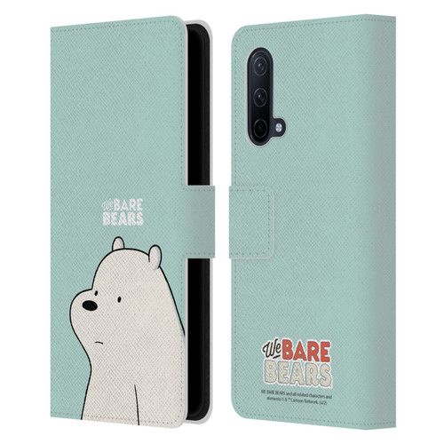We Bare Bears Character Art Ice Bear Leather Book Wallet Case Cover For OnePlus Nord CE 5G