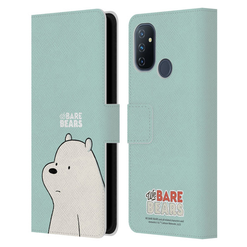 We Bare Bears Character Art Ice Bear Leather Book Wallet Case Cover For OnePlus Nord N100