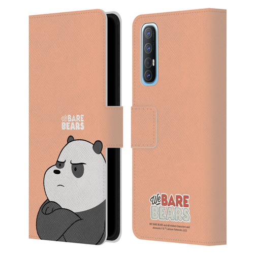 We Bare Bears Character Art Panda Leather Book Wallet Case Cover For OPPO Find X2 Neo 5G