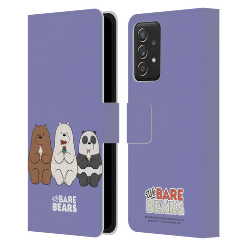 We Bare Bears Character Art Group 2 Leather Book Wallet Case Cover For Samsung Galaxy A53 5G (2022)