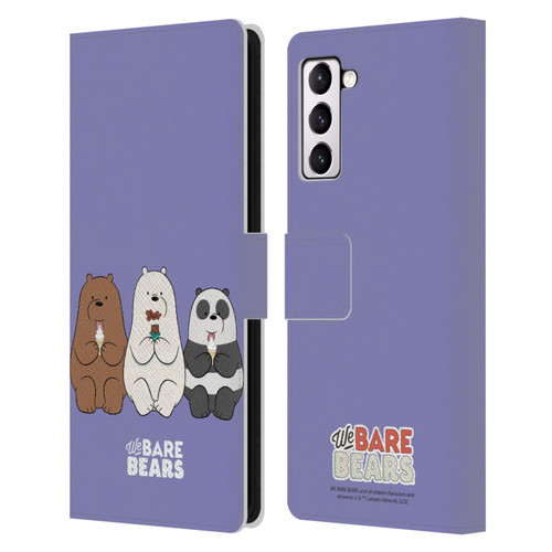 We Bare Bears Character Art Group 2 Leather Book Wallet Case Cover For Samsung Galaxy S21+ 5G