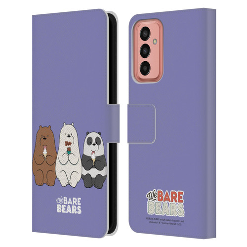 We Bare Bears Character Art Group 2 Leather Book Wallet Case Cover For Samsung Galaxy M13 (2022)