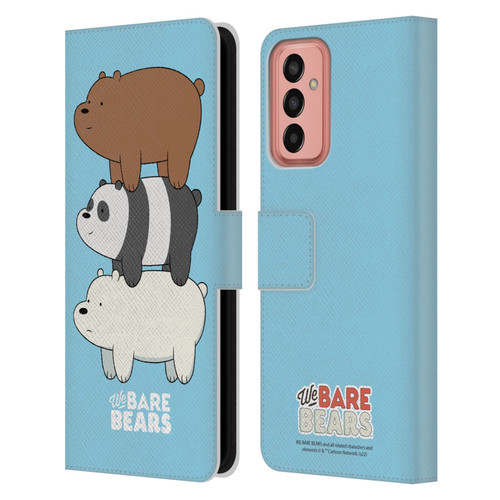 We Bare Bears Character Art Group 3 Leather Book Wallet Case Cover For Samsung Galaxy M13 (2022)