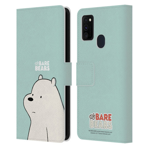 We Bare Bears Character Art Ice Bear Leather Book Wallet Case Cover For Samsung Galaxy M30s (2019)/M21 (2020)