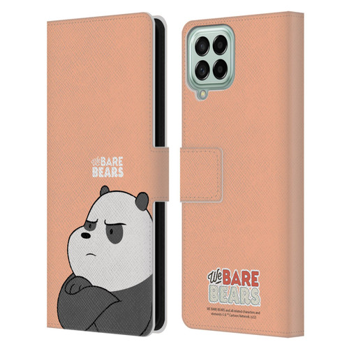 We Bare Bears Character Art Panda Leather Book Wallet Case Cover For Samsung Galaxy M53 (2022)