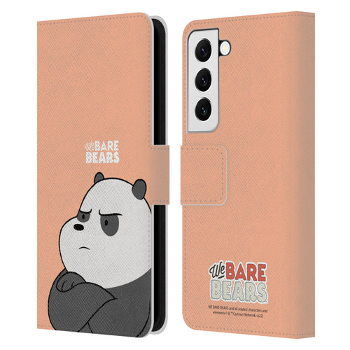 We Bare Bears Character Art Panda Leather Book Wallet Case Cover For Samsung Galaxy S22 5G