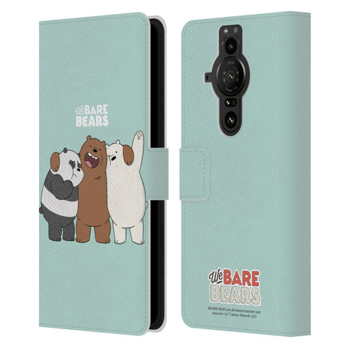 We Bare Bears Character Art Group 1 Leather Book Wallet Case Cover For Sony Xperia Pro-I