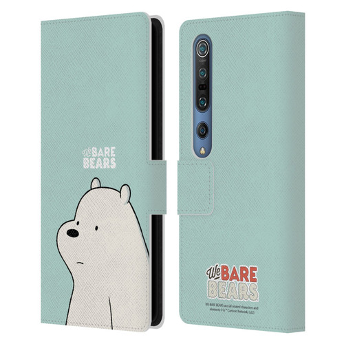 We Bare Bears Character Art Ice Bear Leather Book Wallet Case Cover For Xiaomi Mi 10 5G / Mi 10 Pro 5G