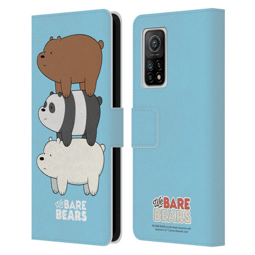 We Bare Bears Character Art Group 3 Leather Book Wallet Case Cover For Xiaomi Mi 10T 5G