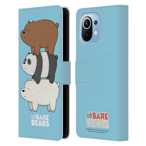 We Bare Bears Character Art Group 3 Leather Book Wallet Case Cover For Xiaomi Mi 11