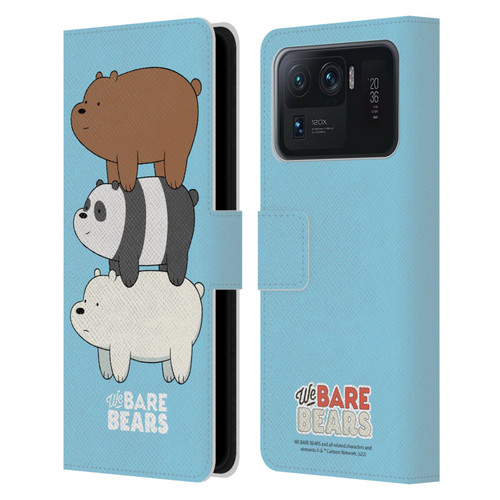 We Bare Bears Character Art Group 3 Leather Book Wallet Case Cover For Xiaomi Mi 11 Ultra