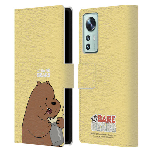 We Bare Bears Character Art Grizzly Leather Book Wallet Case Cover For Xiaomi 12