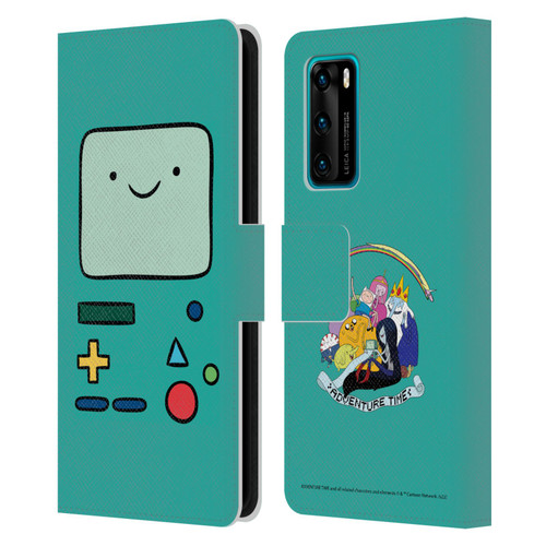 Adventure Time Graphics BMO Leather Book Wallet Case Cover For Huawei P40 5G