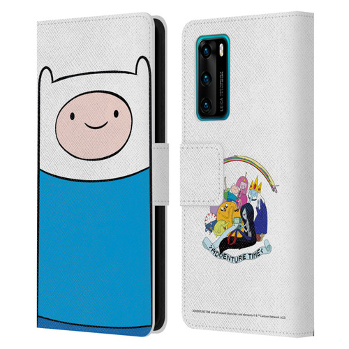 Adventure Time Graphics Finn The Human Leather Book Wallet Case Cover For Huawei P40 5G