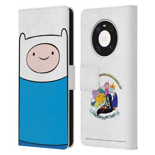 Adventure Time Graphics Finn The Human Leather Book Wallet Case Cover For Huawei Mate 40 Pro 5G