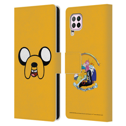 Adventure Time Graphics Jake The Dog Leather Book Wallet Case Cover For Huawei Nova 6 SE / P40 Lite