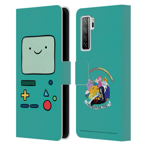 Adventure Time Graphics BMO Leather Book Wallet Case Cover For Huawei Nova 7 SE/P40 Lite 5G