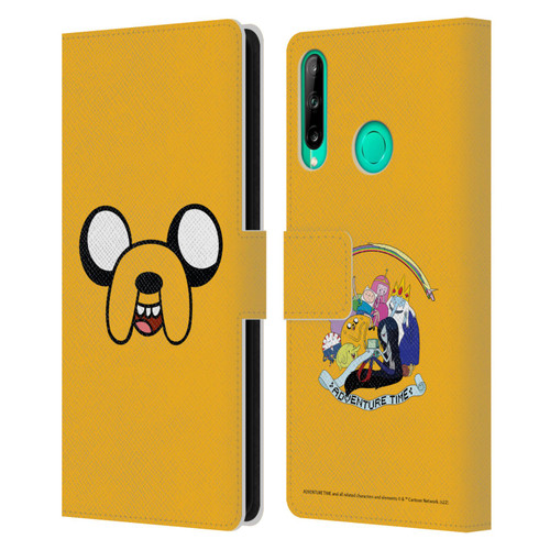 Adventure Time Graphics Jake The Dog Leather Book Wallet Case Cover For Huawei P40 lite E