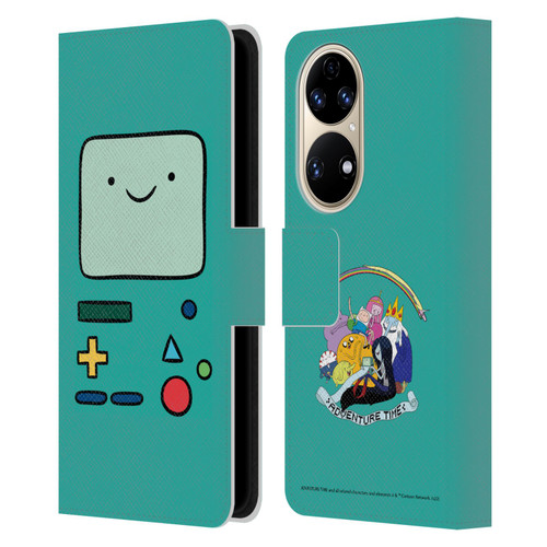 Adventure Time Graphics BMO Leather Book Wallet Case Cover For Huawei P50
