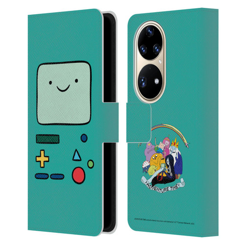 Adventure Time Graphics BMO Leather Book Wallet Case Cover For Huawei P50 Pro