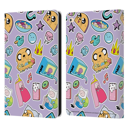 Adventure Time Graphics Icons Leather Book Wallet Case Cover For Apple iPad Air 2 (2014)