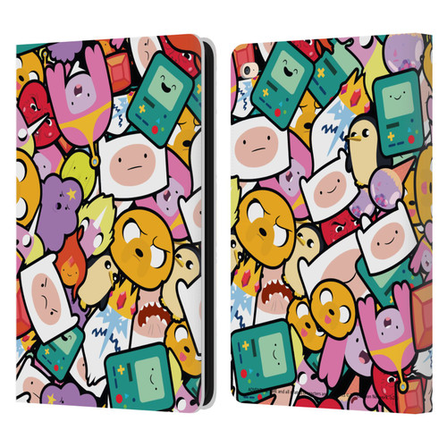 Adventure Time Graphics Pattern Leather Book Wallet Case Cover For Apple iPad Air 2 (2014)