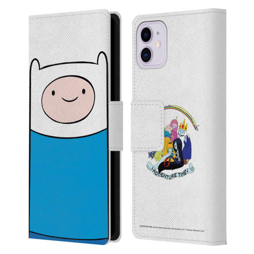 Adventure Time Graphics Finn The Human Leather Book Wallet Case Cover For Apple iPhone 11