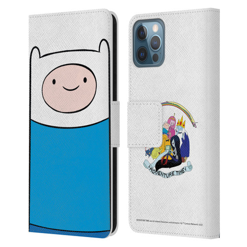Adventure Time Graphics Finn The Human Leather Book Wallet Case Cover For Apple iPhone 12 / iPhone 12 Pro
