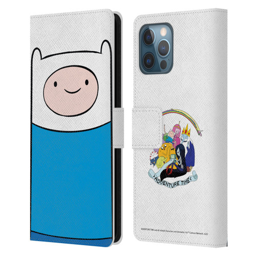 Adventure Time Graphics Finn The Human Leather Book Wallet Case Cover For Apple iPhone 12 Pro Max
