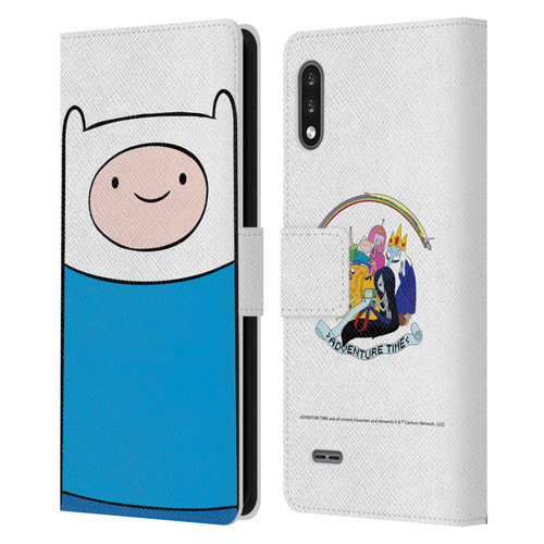 Adventure Time Graphics Finn The Human Leather Book Wallet Case Cover For LG K22