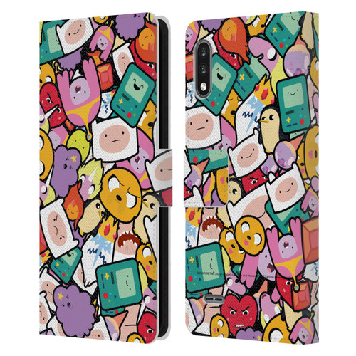 Adventure Time Graphics Pattern Leather Book Wallet Case Cover For LG K22