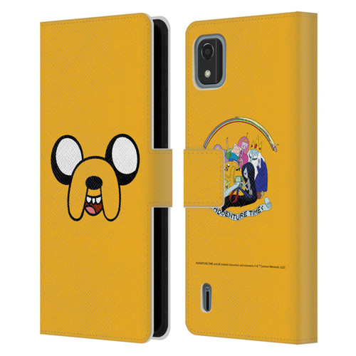 Adventure Time Graphics Jake The Dog Leather Book Wallet Case Cover For Nokia C2 2nd Edition