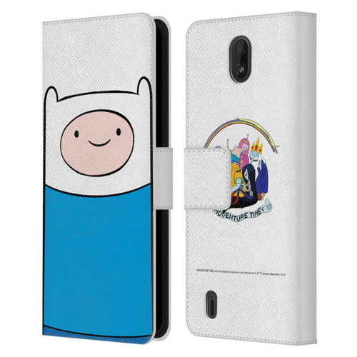 Adventure Time Graphics Finn The Human Leather Book Wallet Case Cover For Nokia C01 Plus/C1 2nd Edition