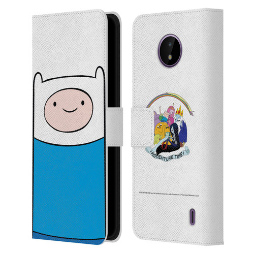 Adventure Time Graphics Finn The Human Leather Book Wallet Case Cover For Nokia C10 / C20