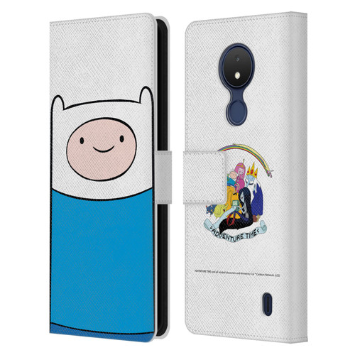Adventure Time Graphics Finn The Human Leather Book Wallet Case Cover For Nokia C21