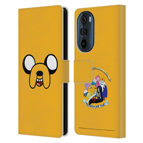 Adventure Time Graphics Jake The Dog Leather Book Wallet Case Cover For Motorola Edge 30