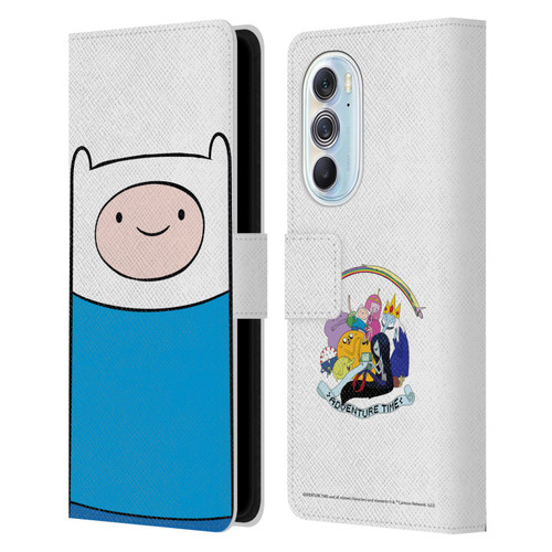 Adventure Time Graphics Finn The Human Leather Book Wallet Case Cover For Motorola Edge X30