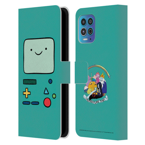 Adventure Time Graphics BMO Leather Book Wallet Case Cover For Motorola Moto G100