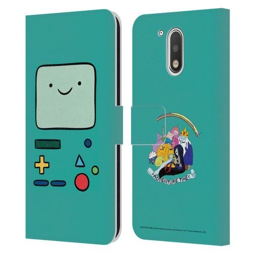 Adventure Time Graphics BMO Leather Book Wallet Case Cover For Motorola Moto G41