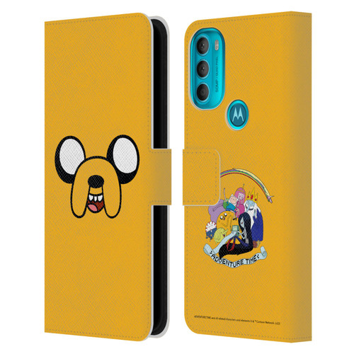 Adventure Time Graphics Jake The Dog Leather Book Wallet Case Cover For Motorola Moto G71 5G