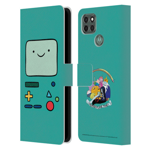 Adventure Time Graphics BMO Leather Book Wallet Case Cover For Motorola Moto G9 Power