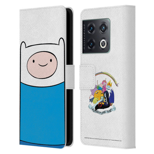 Adventure Time Graphics Finn The Human Leather Book Wallet Case Cover For OnePlus 10 Pro