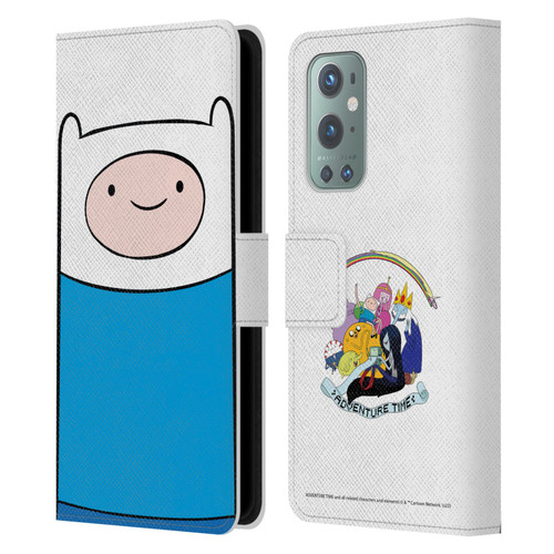 Adventure Time Graphics Finn The Human Leather Book Wallet Case Cover For OnePlus 9