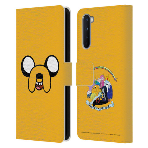 Adventure Time Graphics Jake The Dog Leather Book Wallet Case Cover For OnePlus Nord 5G