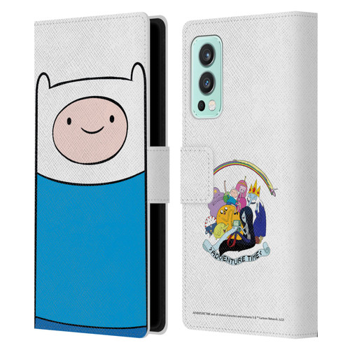 Adventure Time Graphics Finn The Human Leather Book Wallet Case Cover For OnePlus Nord 2 5G