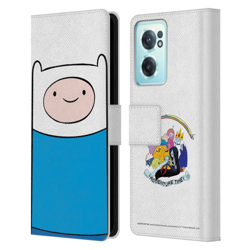 Adventure Time Graphics Finn The Human Leather Book Wallet Case Cover For OnePlus Nord CE 2 5G