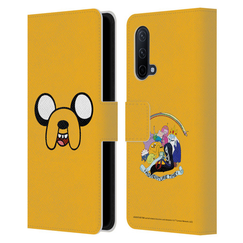 Adventure Time Graphics Jake The Dog Leather Book Wallet Case Cover For OnePlus Nord CE 5G