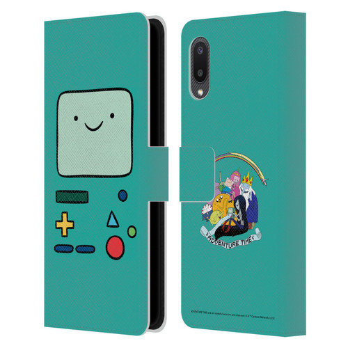 Adventure Time Graphics BMO Leather Book Wallet Case Cover For Samsung Galaxy A02/M02 (2021)