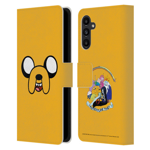Adventure Time Graphics Jake The Dog Leather Book Wallet Case Cover For Samsung Galaxy A13 5G (2021)